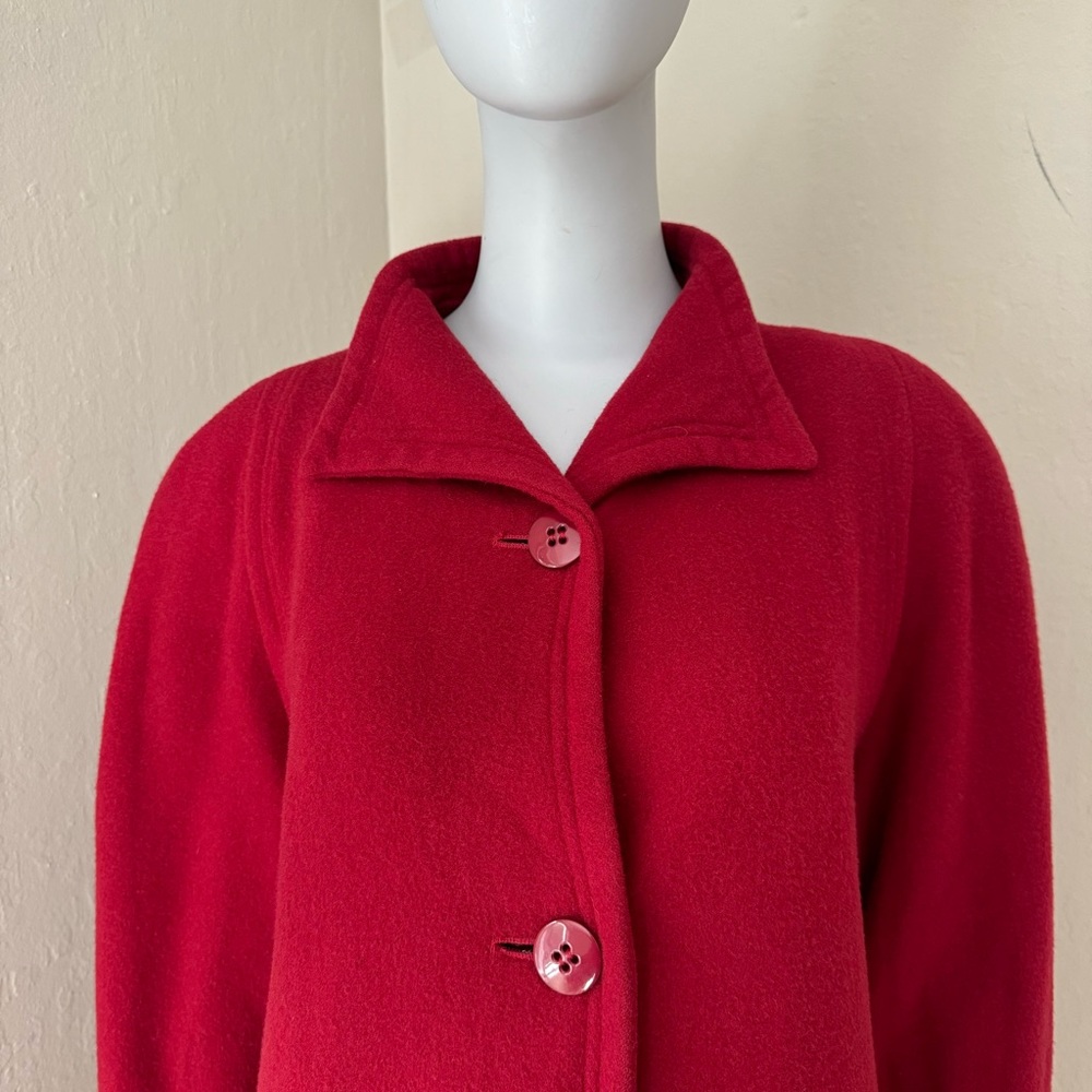 FLEURETTE Vintage 100% Camel Hair Red Swing Coat from I. Magnin - Picture 6 of 16